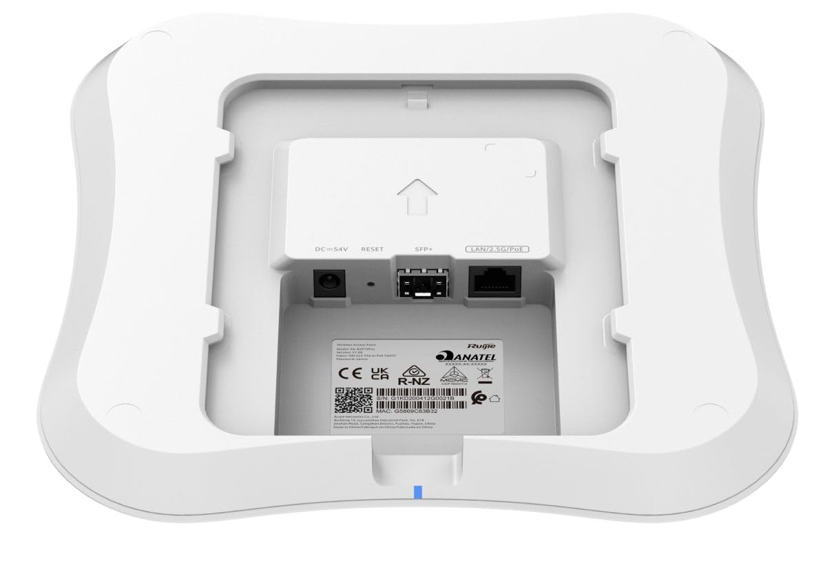 Ruijie Networks RG-RAP73PRO punto accesso WLAN 13657 Mbit/s Bianco Supporto Power over Ethernet [PoE] (Ruijie Wi-Fi 7,BE14000,SFP+,High-Density Access Point)
