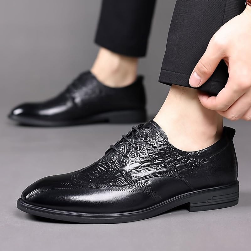 Men's Wingtip Brogue Oxford Shoes Breathable Leather Casual Business Dress Comfortable Non-Slip Formal Shoes3