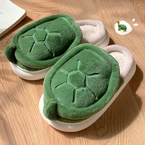 Halloween Slippers for Women and Men, Fluffy Cute Sea Turtle Cozy Cartoon Tortoise Cotton House Slipper Womens Animal Funny Furry Bedroom Cloud Slippers for Women Indoor and Outdoor2