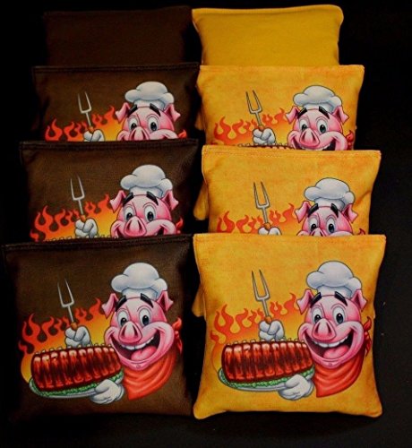 Custom BBQ Pig Roast Picnic Ribs 8 Regulation Cornhole Party Bags B67