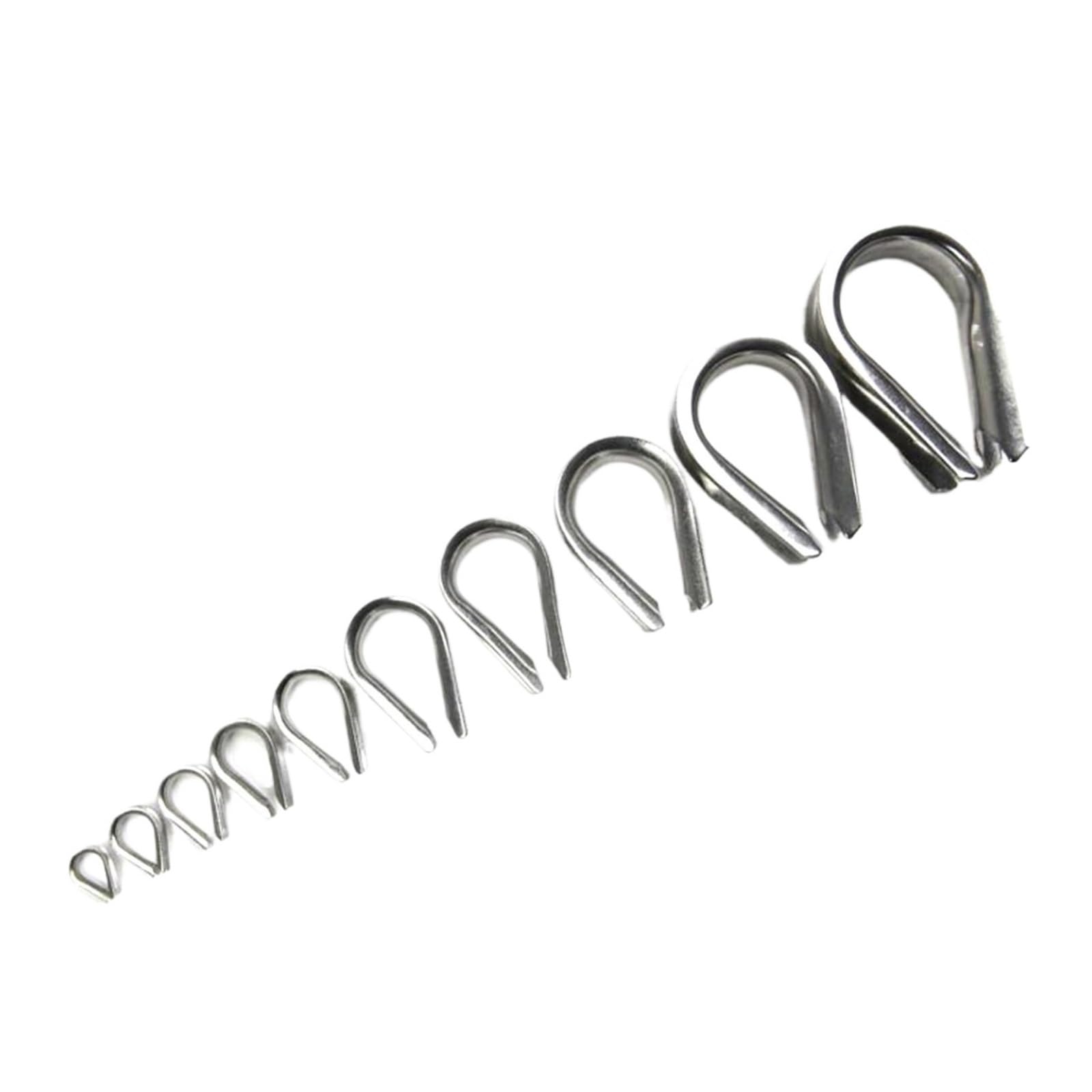 Ditale in acciaio inox, ditali per funi metalliche 20 pz M2 M3 M4 M5 M6 M8 M10 M12 304 Ditali lock up Morsetto Cavo Ditale Zincato for Fili In Acciaio Inox corda(M12)