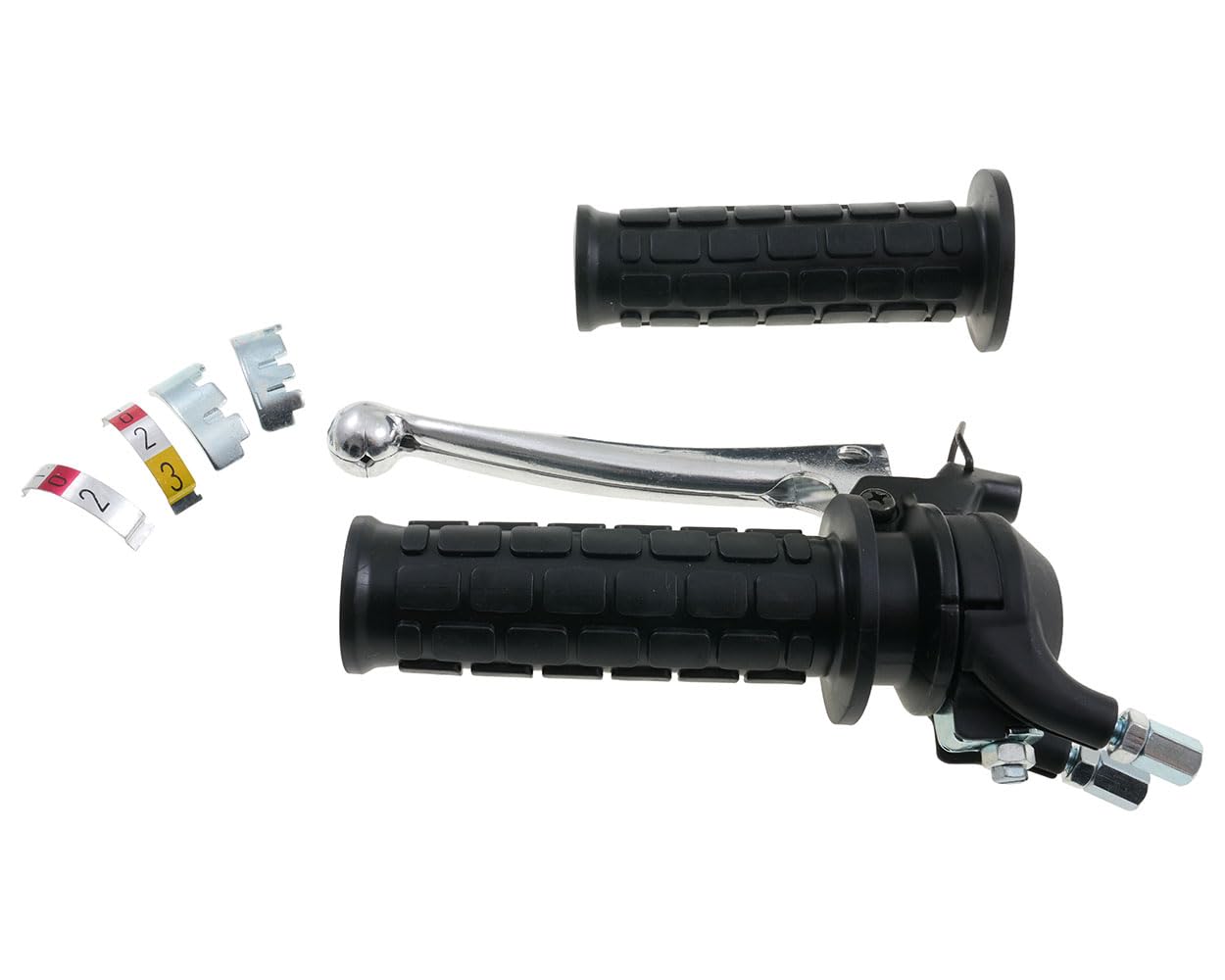 2EXTREME Schalthebel Schaltarmatur 2-/3-Gang Kupplungshebel Schaltgriff kompatibel Hercules Prima Mofa 22 mm Lenker Aluminium Gummi