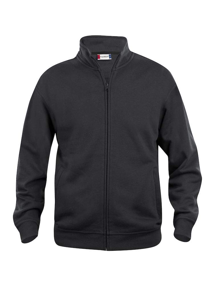 Clique - Felpa con cerniera zip bambino ragazzo Basic Cardigan Junior in poliestere con asola per auricolari in diversi colori e taglie (nero TAGLIA 9-11 ANNI 130/140)