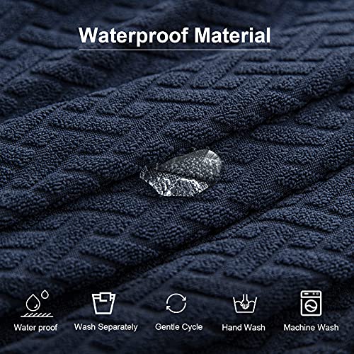 Genina Waterproof Chair Covers For Dining Room Set Of 4 Kitchen Chair Covers Parson Dining Chair Slipcover,Navy Blue #TOP4