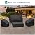 Mrrihand Patio Furniture Covers, 4 Piece Outdoor Furniture Cover Waterproof includ Ourdoor Sofa Cover, 2 Chair Covers, Coffee Table Cover with Windproof Buckle Strap and Adjustable Drawstring