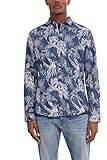 Soyez casual ! Chemise à manches longues tendance en coton de qualité supérieure, à motif floral imprimé all-over