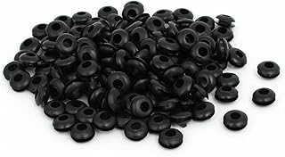 Tool parts Double Sides Rubber Ring Sealing Grommet Wire Gasket Black 5mm Inner Dia 200pcs