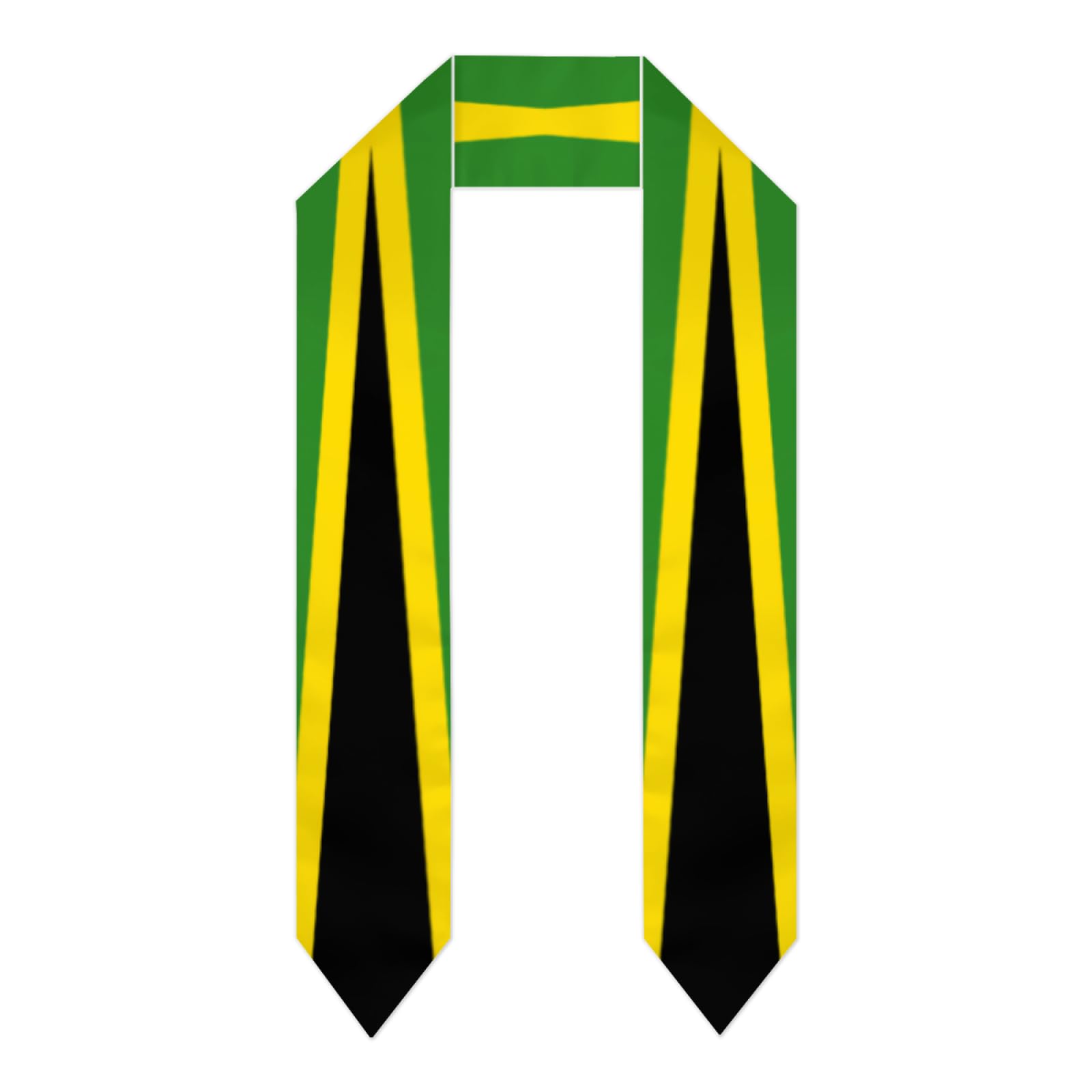 Vintage Jamaica Jamaican Flag Graduation Stole Shawl Sash for Men Women Unisex Adult Double Sided Lightweight Scarf Class of 2025 Graduate Gift for Study Aboard International Students
