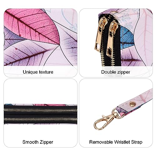 Image of XEYOU Double Zipper Long Clutch Wallet Cellphone Wallet for Women with Removable Wristlet Strap for Credit Card, Cash, Coin, Bill