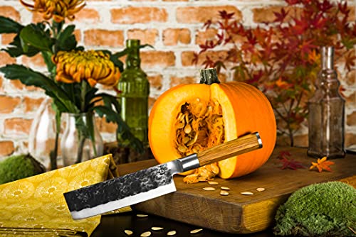 Forged Hakbijl Olive, 17cm, Japans Roestvrij staal, Handgemaakt met olijfhouten handgreep, Wordt geleverd in houten giftbox - Image 7