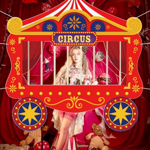 Fondo fotográfico de fiesta de circo 70x74 pulgadas miniatura 6