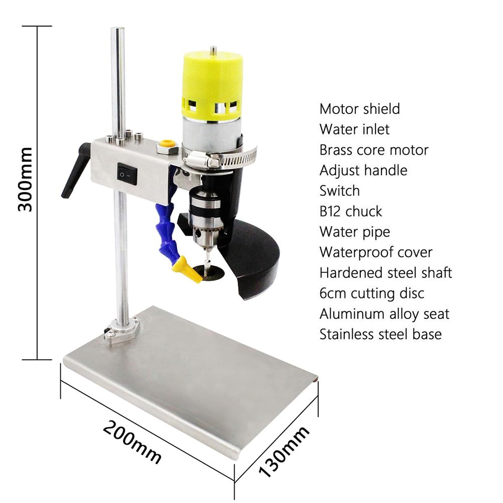 Cortador eléctrico de botellas de vidrio, 6000 rpm, kit de corte de vidrio con accesorios completos para manualidades y reciclaje
