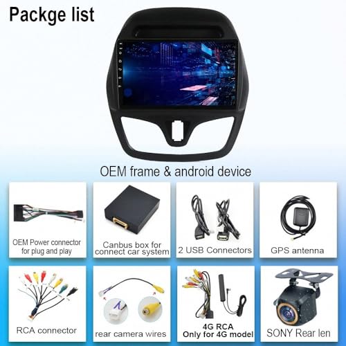 Pantalla de coche 2 DIN Chevrolet Spark con Android Auto y Bluetooth 32G 7