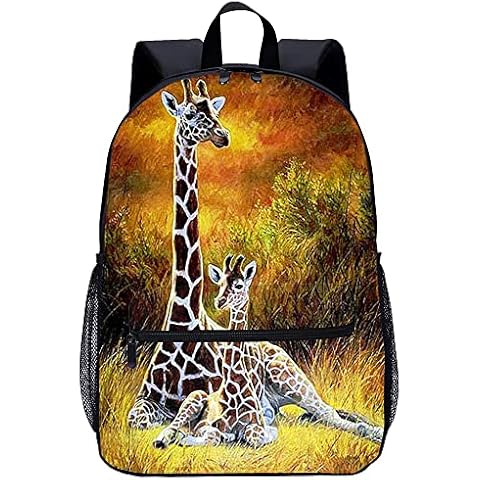3D Printed Backpack Fashion Backpack Giraffe Unisex School Bag Backpack Leisure School Trip Children'S Backpack Cover