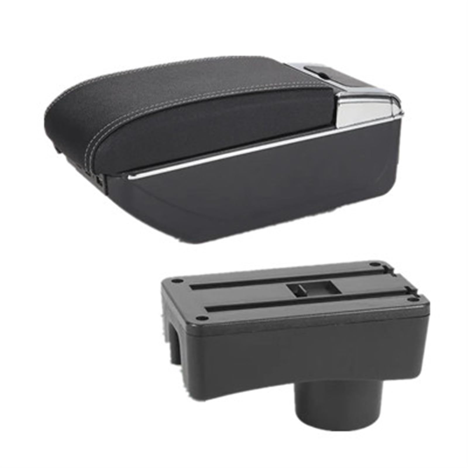 Noheeu B Black White 7Usb Car Armrest Box Interior Parts Details Storage Accessories For Accent For Tagaz