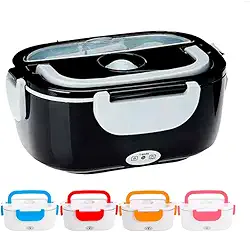 Marmita Elétrica Portátil Bivolt Aquecimento Rápido no Veículo, Seguro e Prático para o dia a dia, Capacidade de 1,5 litros, Com tomada 110/220v e plugue de carro 12/24V.