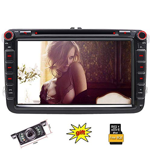 FoIIoE 8 Pulgadas 2 DIN Pantalla táctil Coche estéreo DVD Reproductor Sat Navin Dash GPS navegación Bluetooth Autoradio For VW Volkswagen Cars Golf Passat Touran Seat Skoda