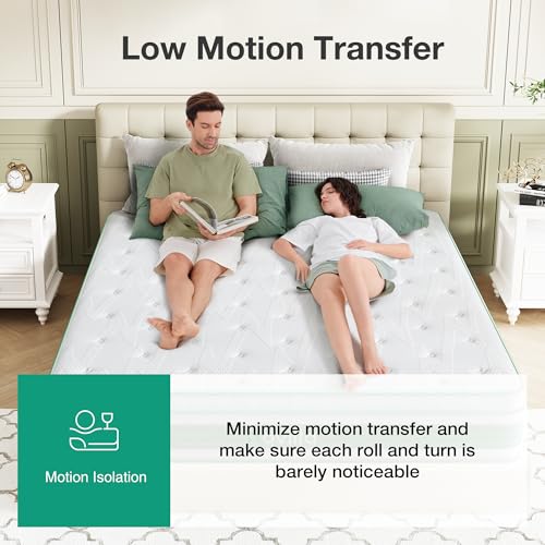 Image of Novilla King Size Mattress 14 Inch, Hybrid Mattress in a Box|Gel Memory Foam & Individual Pocket Springs, Medium Firm, Motion Isolation, Cool Sleep & Pressure Relief, CertiPUR-US