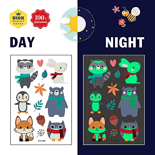 MARSFORCE Tatuaggio per bambini, 30 foglie al