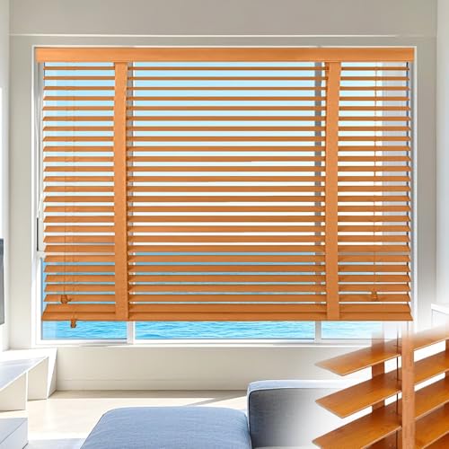 2" Wood Blinds for Home - Blackout Privacy Custom Size Horizontal Window Blinds