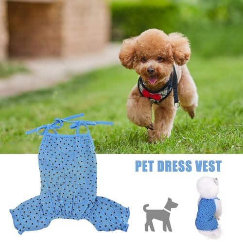 Vestido de verão para cães, camiseta para cães - em forma de estrela roupa para animais de estimação