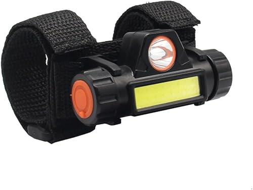 Miniatura 2 de Linterna frontal recargable, faro LED recargable, base magnética y correa ajustable para la cabeza, batería recargable por USB de 800 mAh para