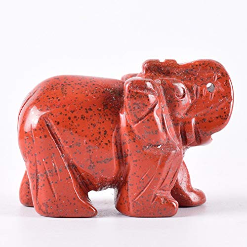 MKYXLN Jasper Elephant Figurine Natural Stone Mini Animals Hand Craft Statue Craft Crystal Gift