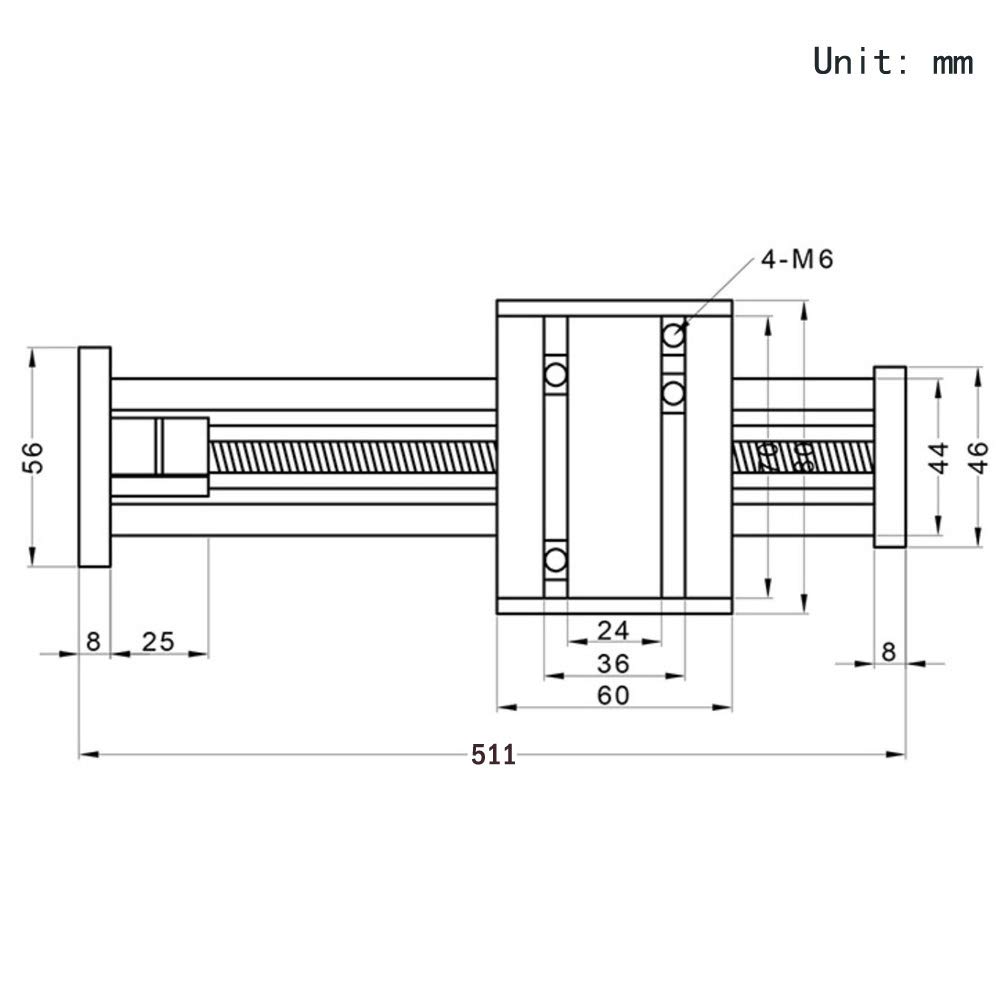 400 mm Lunghezza di Viaggio Lineare Guida Guida a Sfera SFU1605 con NEMA23 Motore passo passo per DIY CNC Router Parti X Y Z Attuatore Lineare Stage