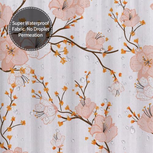 Rideau de douche 120x180 cm blanc anti-moisissure en polyester imperméable - 6