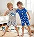 HONGTEYA Toddler Boys Clothes Kids Cotton Clothes Fun Cool Summer Short Wear in Night Size 2-7T