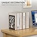 ALOTCHE Bookends 4 Pieces, Tree Design Modern Metal Bookends for Shelves, Black Tree Book Ends Decorative Book Organizer for Desk, Decorative Shelve Book Stopper for Home Office