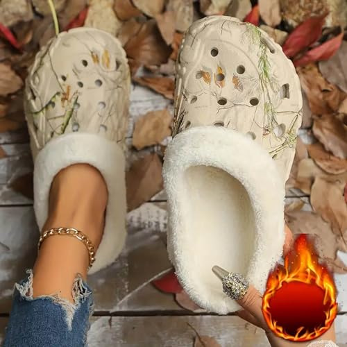 Unisex Garden Clogs House Slippers Fleece Lined Winter Breathable Walking Shoes Warm Non-Slip Mule Footwear Men Women Fuzzy Slip On Mules Casual Indoor Outdoor Sports Cotton Cozy Slippers4