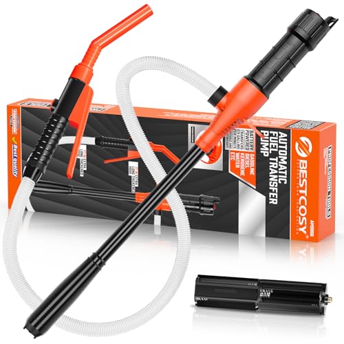 BestCosy Automatic Electric Fuel Transfer Pump Siphon Pump for Gas, Fuel, Diesel, Water Transfer 2.8 GPM Flow Oil Extractor -Easy to Use Hand Fuel Pump, Multi-Use Siphon Fuel Transfer Pump