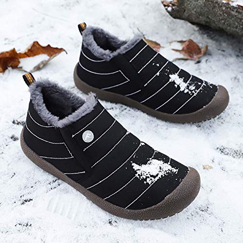 CERYTHRINA Winter Snow Ankle Boots Fur Lining Waterproof Outdoor Slip On Booties Sneakers for Women and Men3