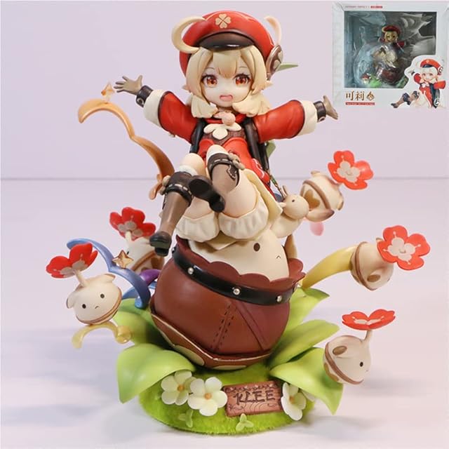 Kpptyd New Best Private Genshin Impact Klee Hibana Knight Anime Figure Genshin Impact Paimon Action Figure Klee Figurine Collection Model Doll Toys Animated Ornaments Statue Decoration Gift