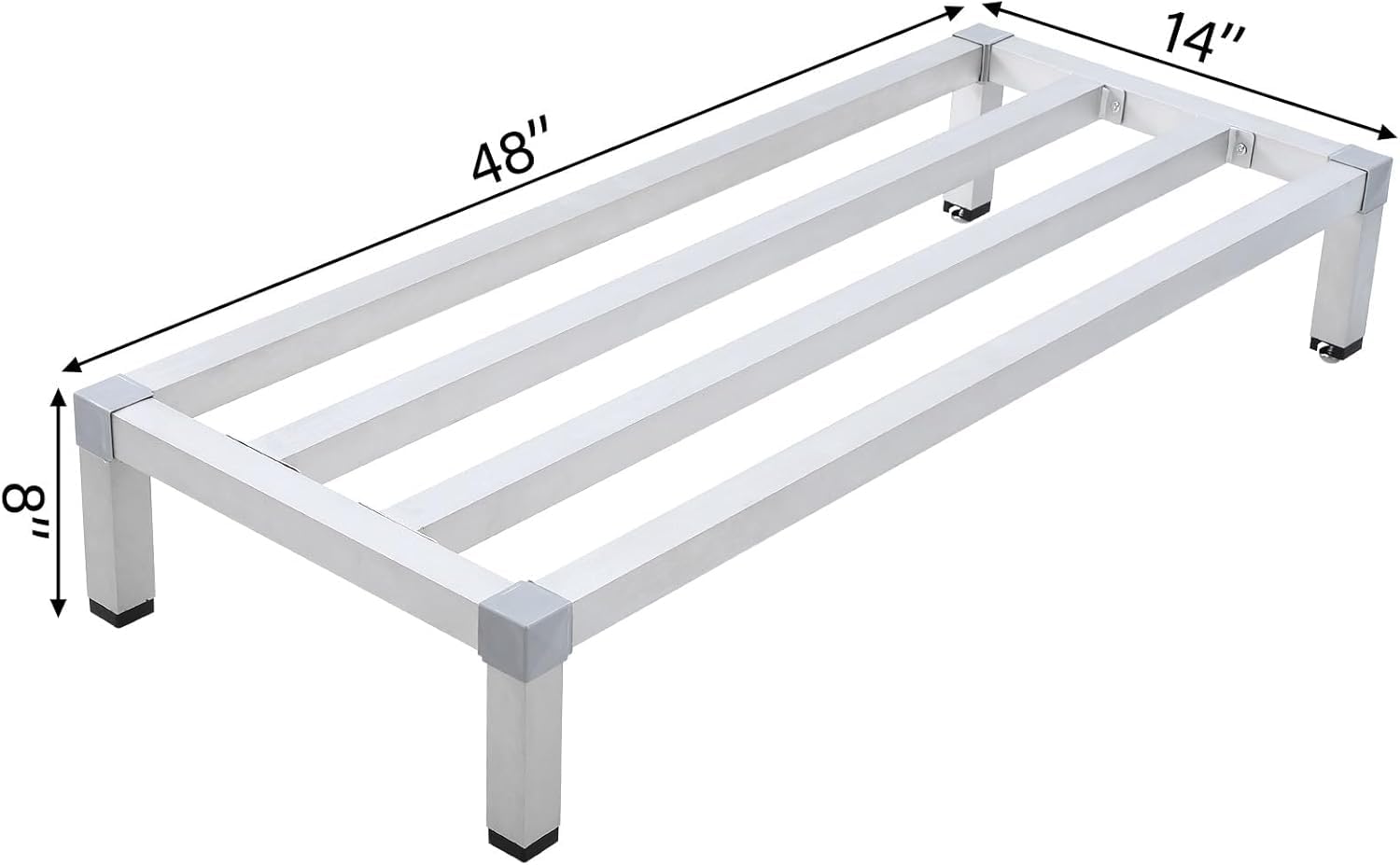Fectiontool Dunnage Rack, Elevated Storage Solution, Aluminum Low Shelf for Floor Use in Kitchens, Restaurants, Supermarkets, and Grocery Stores
