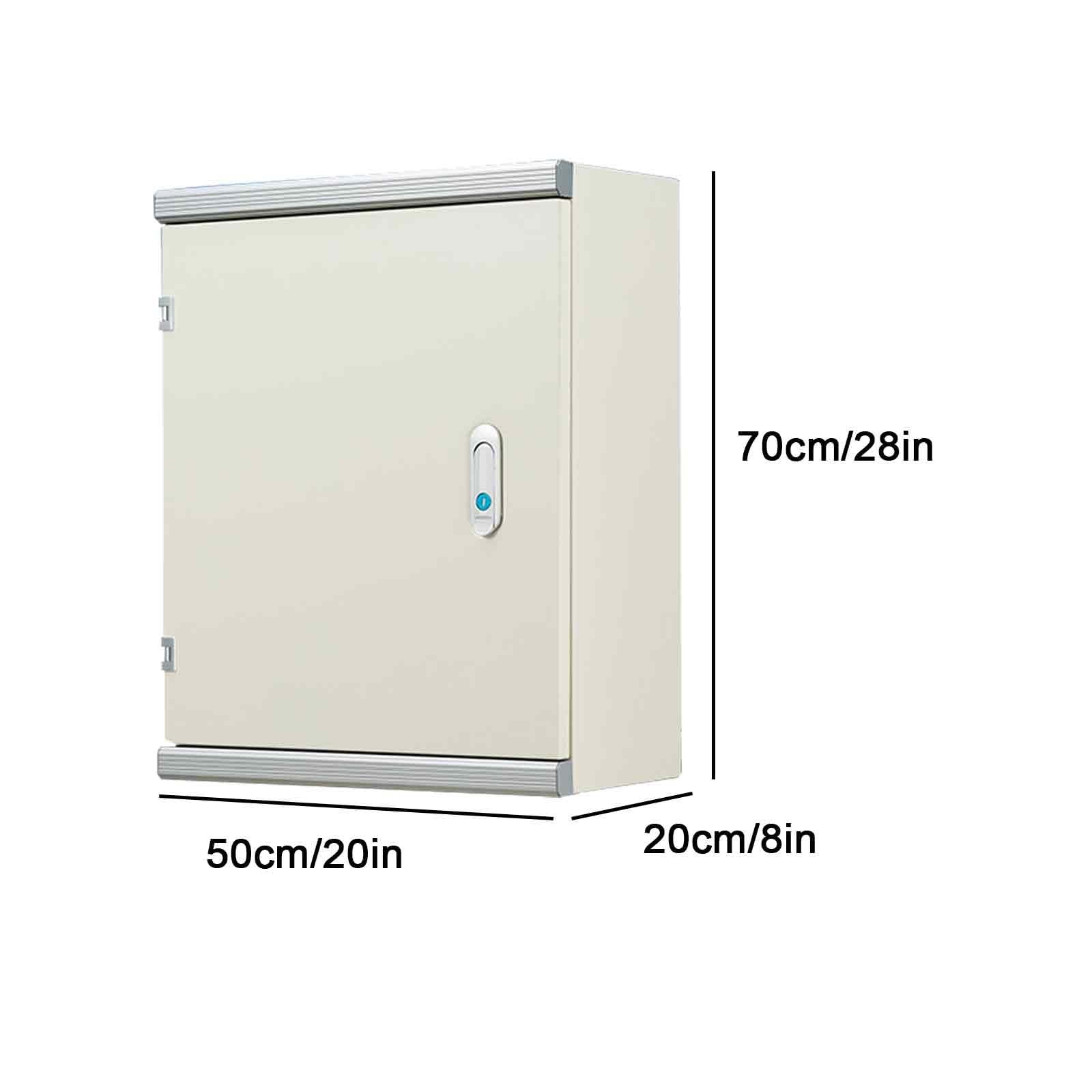 Skrzynka elektryczna, zewnętrzna skrzynka elektryczna wodoodporna IP66 z zamkiem i wewnętrznym panelem montażowym (rozmiar 50x70x20 cm (20x28x8 cali))