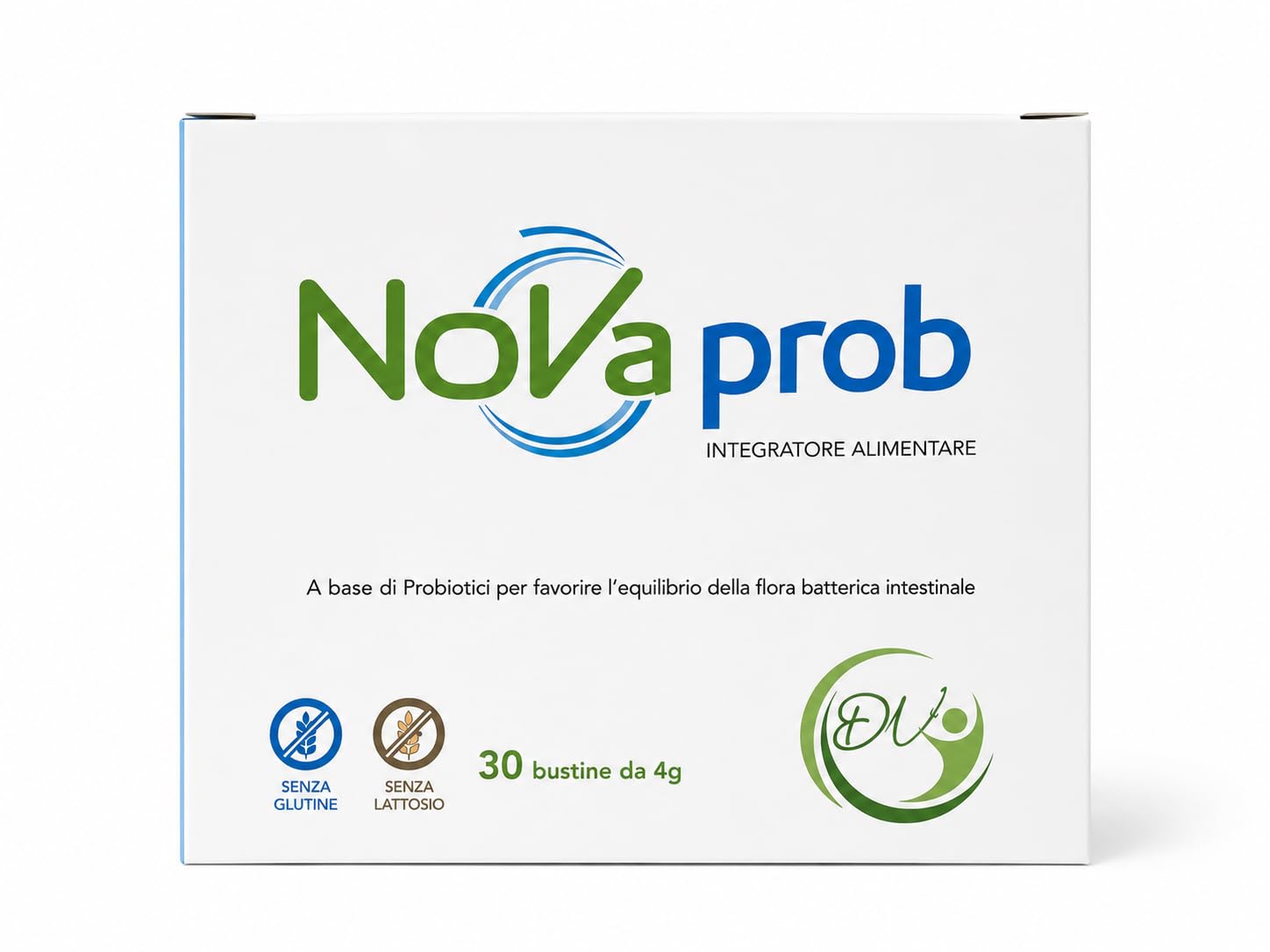 Novaprob Integratore Alimentare Probiotici Fermenti Lattici, 30 Bustine da 4 g, Flora Intestinale, Made in Italy