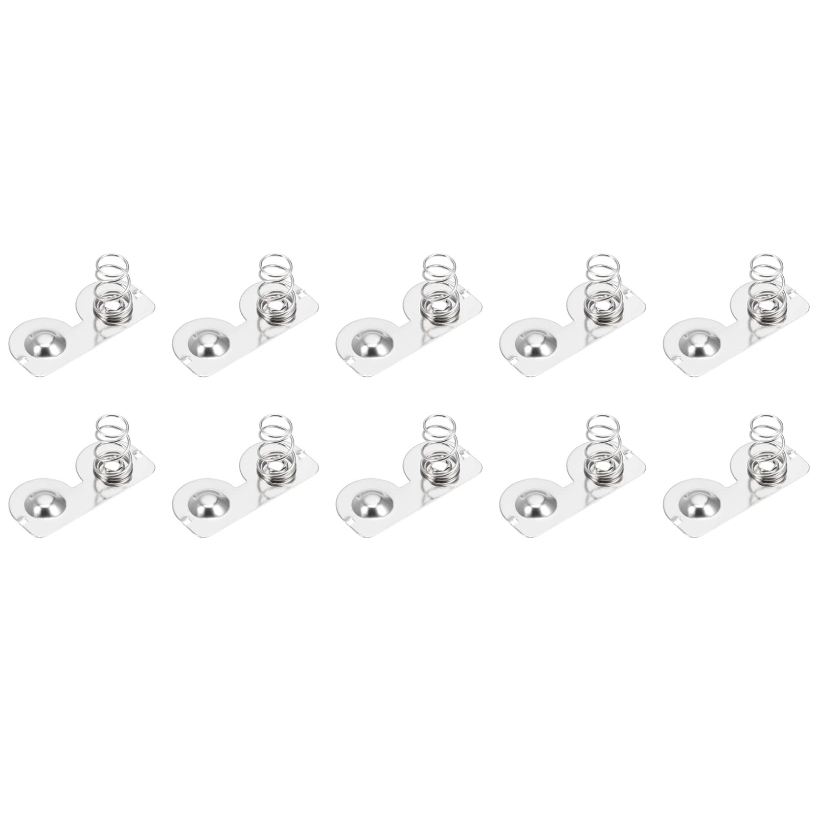 DMiotech 20 Pack 26.5mm x 12mm Battery Springs AA Contact Plate Replacement Positive to Negative Nickle Plated for Remote Control