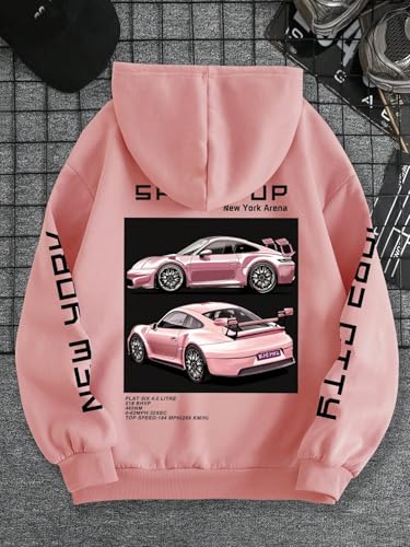 WDIRARA Men's Graphic Print Drop Shoulder Zipper Hoodies Long Sleeve Sweatshirts with Pockets4