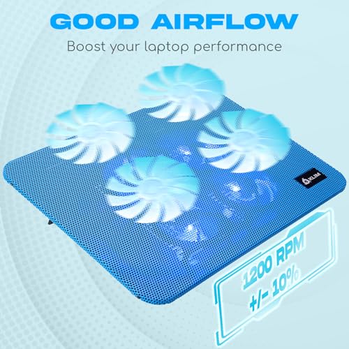 KLIM Serenity + Laptop Cooling Pad for Laptop + 11 to 15.6 inches + Perfect for Small and Medium Laptops + Stable and Sturdy Metal Grid + Silent... - Image 3