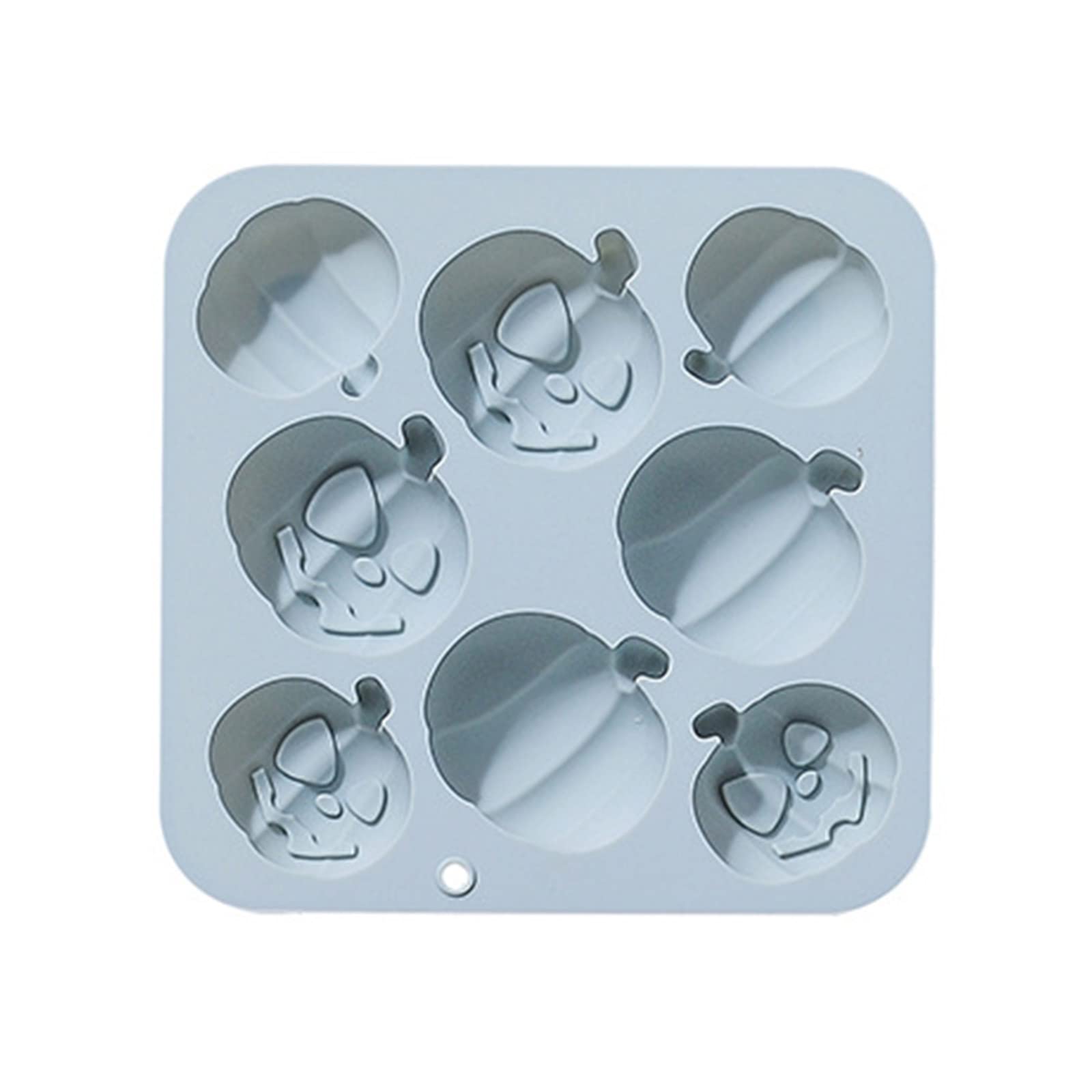 Kalttoy 8 Holes Silicone Mold Halloween Pumpkin Cupcakes Baking Pan Baking Non-stick for Chocolate Fondant Puddings Halloween Three-dimensional Pumpkin Mold Crystal Resin for Chocolate