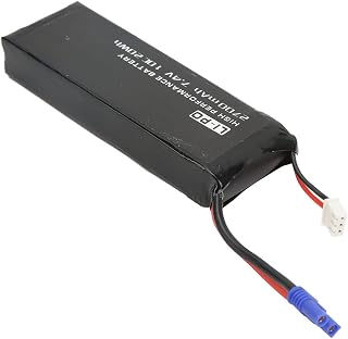 Bateria Lipo Drone RC, Bateria Lipo 7.4V Segura Preta Estável 2700mAh Precisa para Reparo