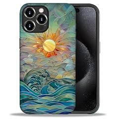 Sun Rays Ocean Waves Stained Glass