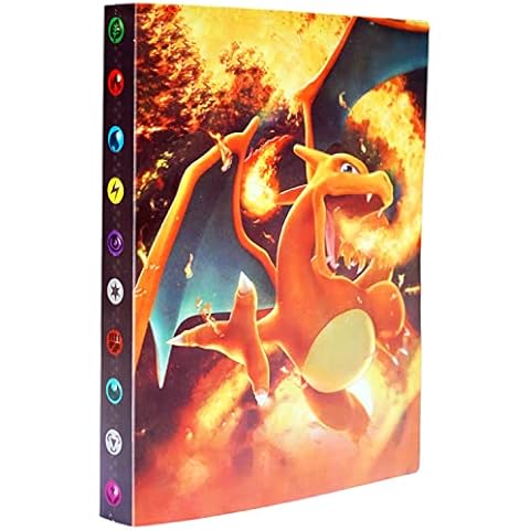 Trading Card Binder for Pokemon, Holds 240 Cards-30 Pages, Cards Holder Album, Collectible Card Albums, Kids Cards Holder, Book Folder Storage Organizer for Boys Girls Cover