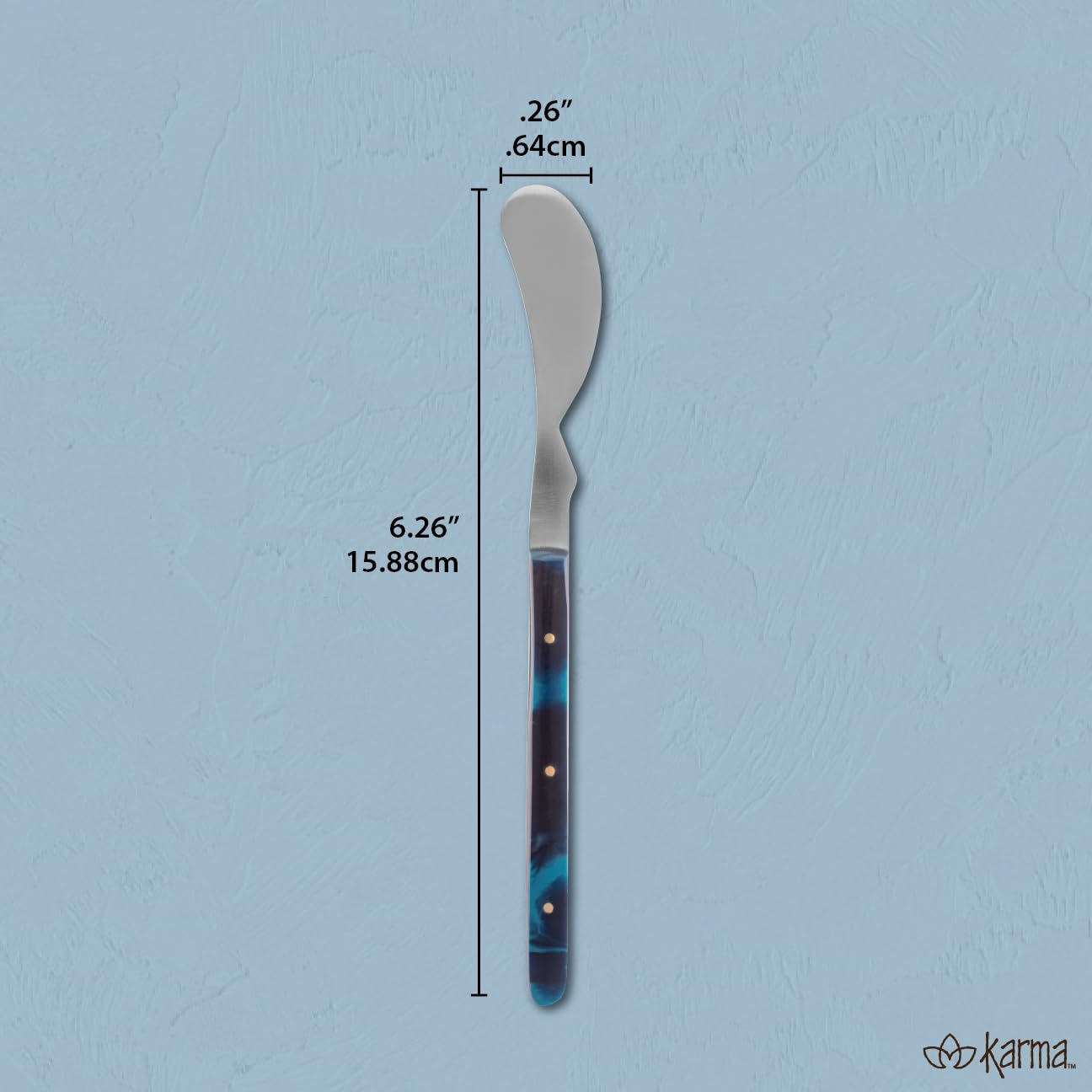 Karma, 4-piece Butter Spreader Cheese Knife Set, Spreader Knives for Charcuterie, Giftable Butter Knives Set, Bread Knife Set, Bamboo