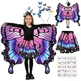 ITJMRJP Deguisement Papillon pour Fille Déguisement Ailes de Papillon pour Enfant Deguisem...