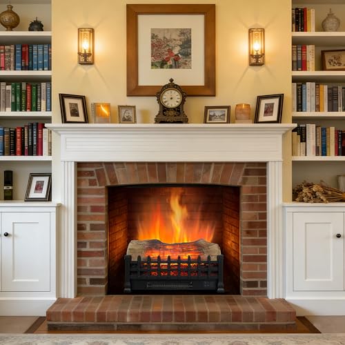 Innoflame 21" Electric Fireplace Log Set, Fireplace Insert with Realistic