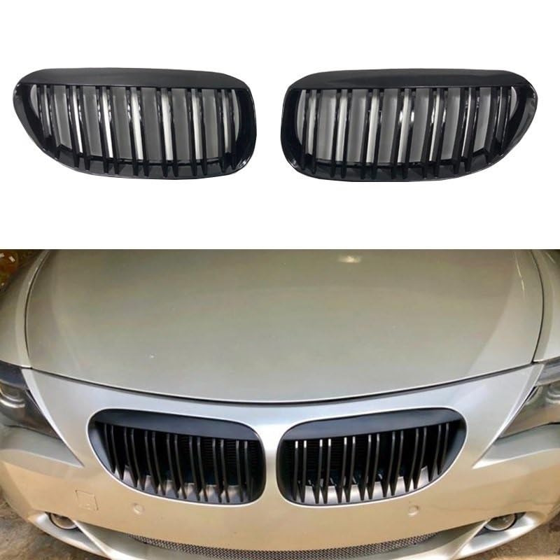 Calandre Avant Double Lamelle Noir pour BMW 645ci 650i E63 E64