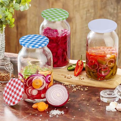 Trintion 100 Couvercles à visser/Twist-Off pour Bocaux de Conservation, Rond 82 mm,Compatible avec les pots à lait et les verres de yaourtière (Panaché) – vue 8